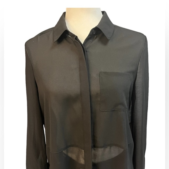 Lush Nordstrom sheer black blouse - Picture 7 of 8